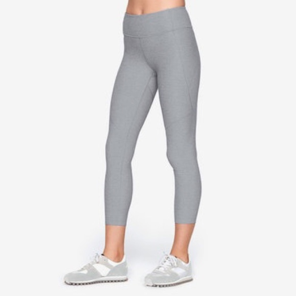 Outdoor Voice Gray 3/4 Warm-Up Leggings